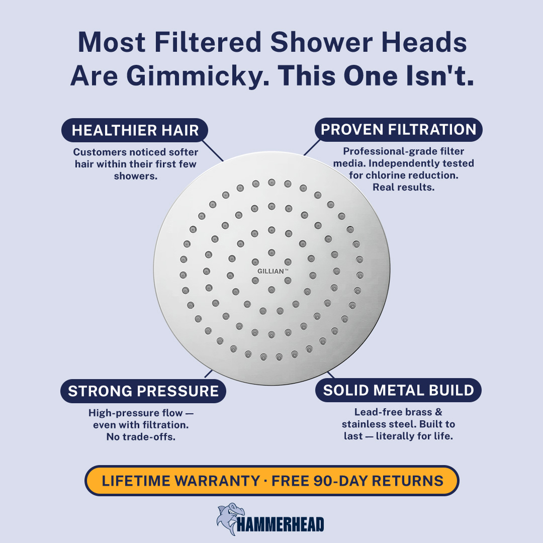 HammerHead A Shower Head Store Brand Facebook ad: Purify Your Shower Water With Gillian