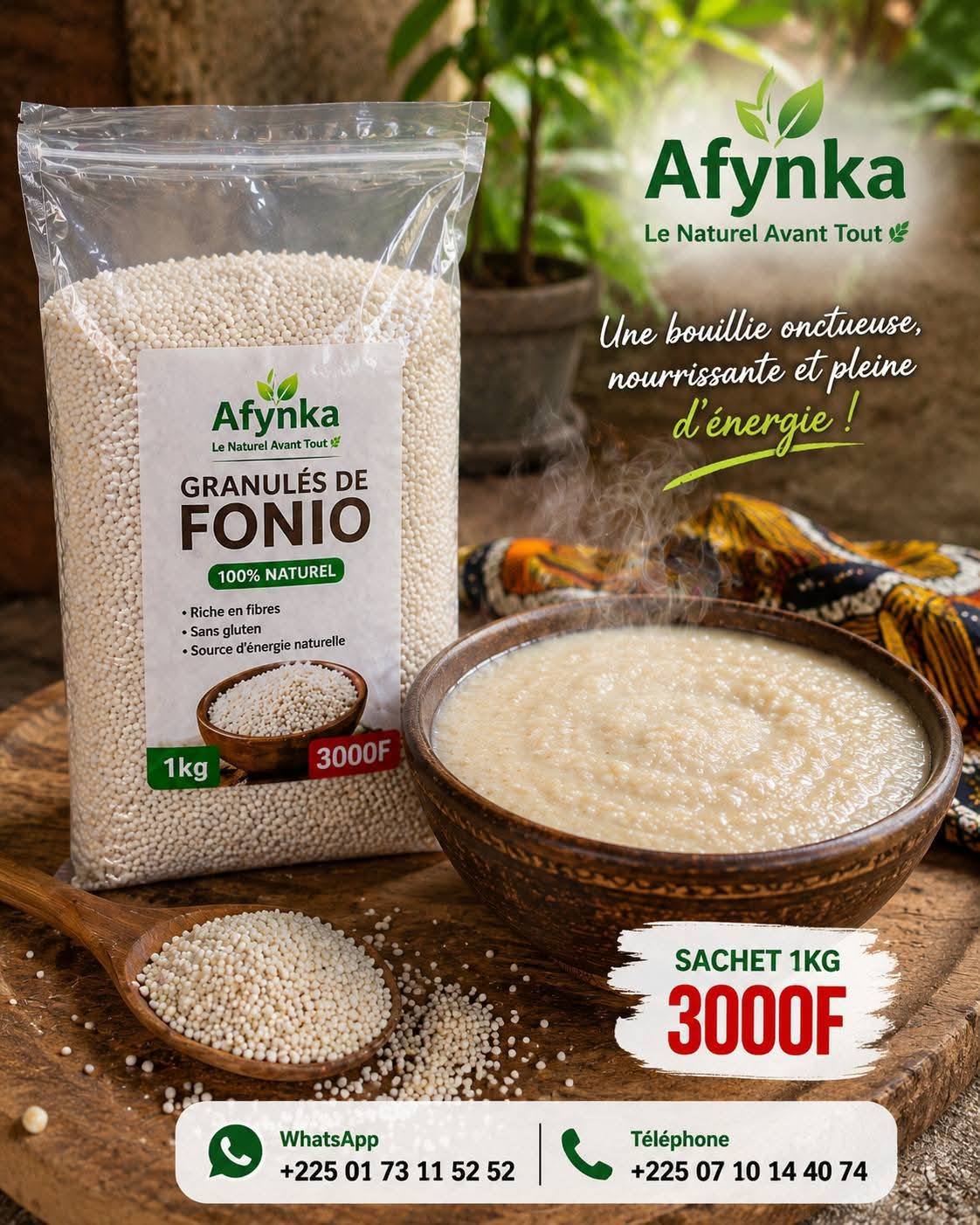 Afynka Facebook ad: Pendant cette saison de pluie, réchauffez toute la…