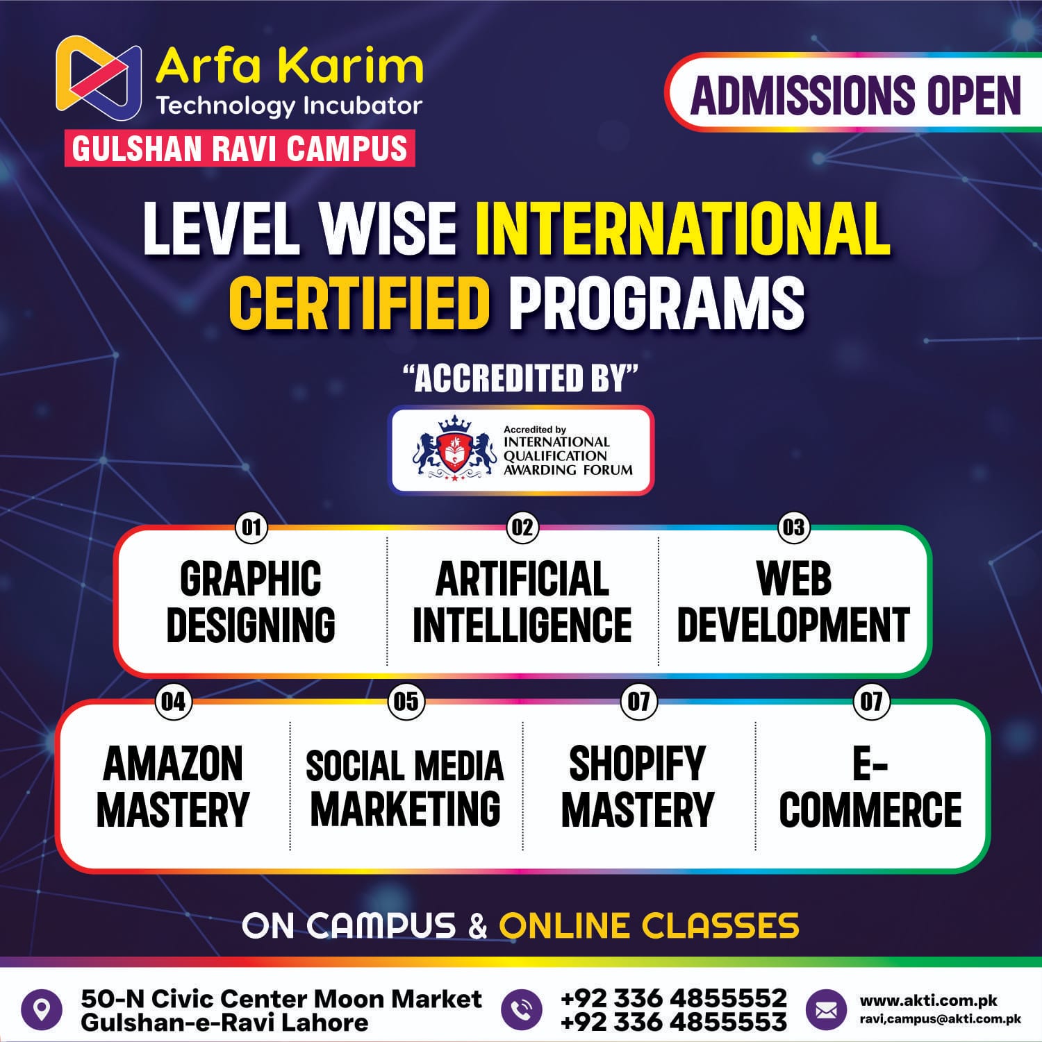 Arfa Karim Technology Incubator Facebook ad