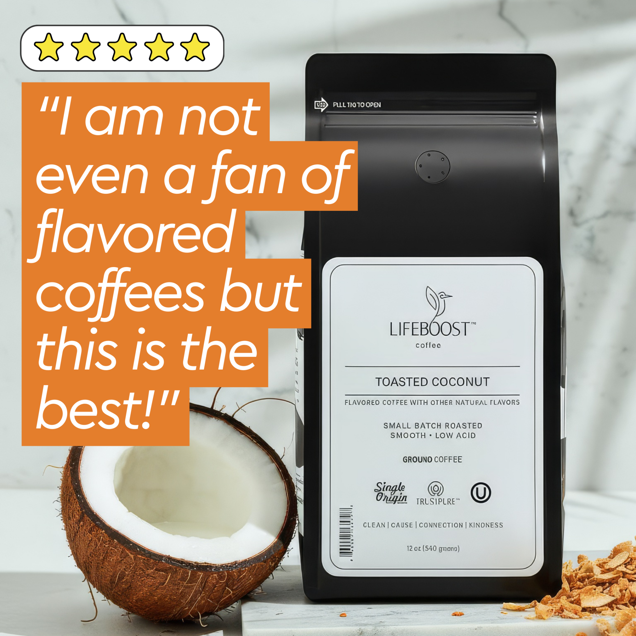 Lifeboost Coffee Facebook ad