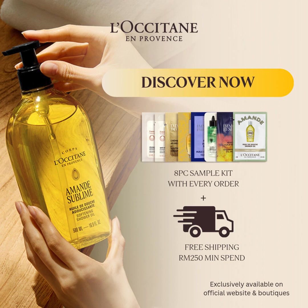 L'OCCITANE en Provence Facebook ad: Almond Shower Oil