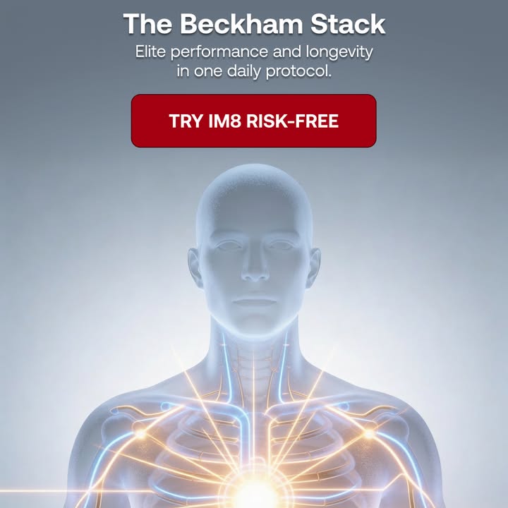 IM8 Global Facebook ad: The Beckham Stack: Nutrition Meets Longevity