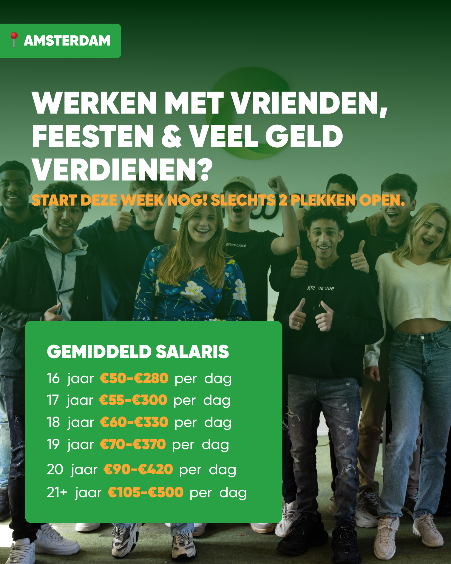 Good Wave Facebook ad: Werken met vrienden, feesten en veel geld verdienen?