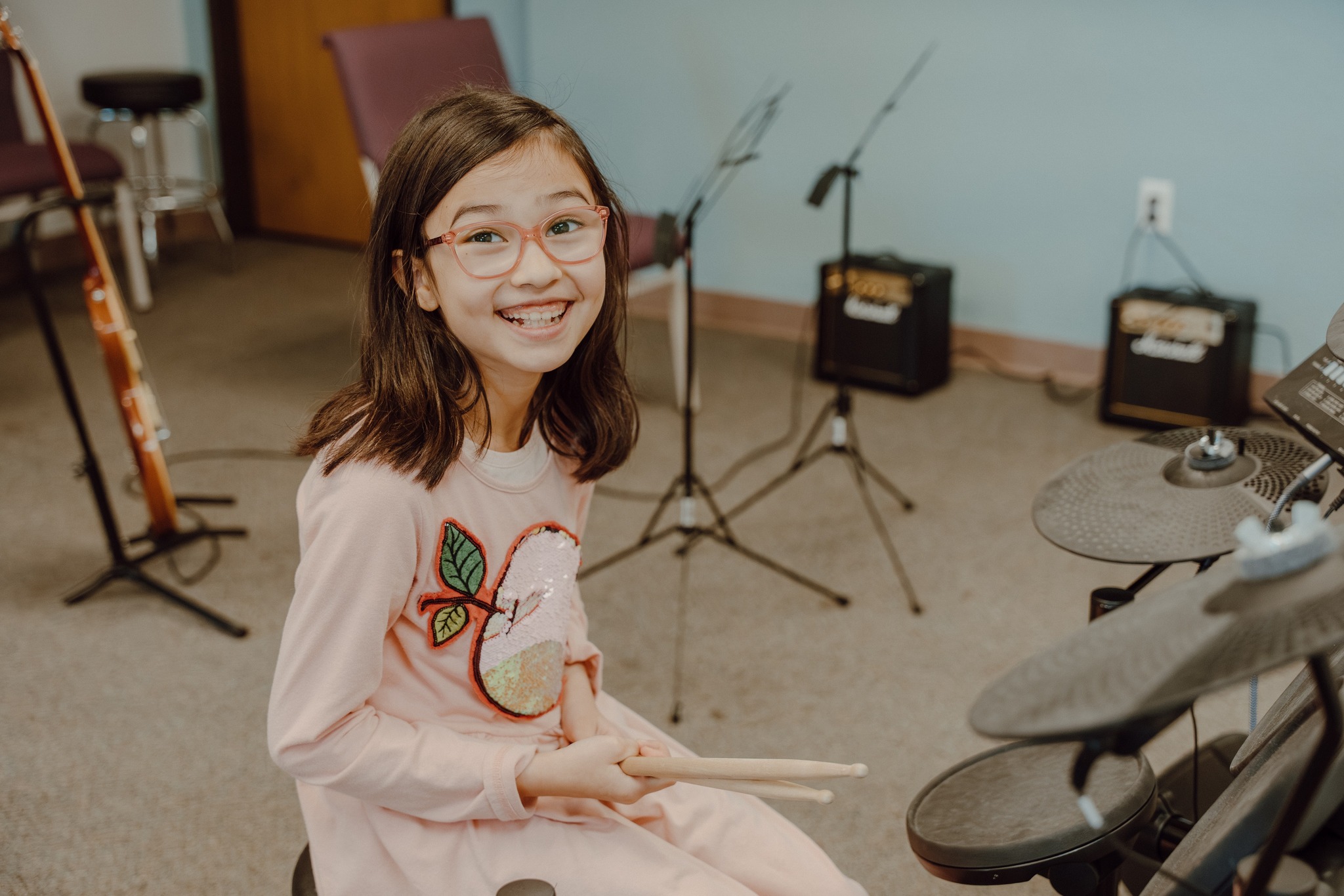 Benbrook Music Academy Facebook ad: Piano, guitar, drums, voice, and violin lessons for…