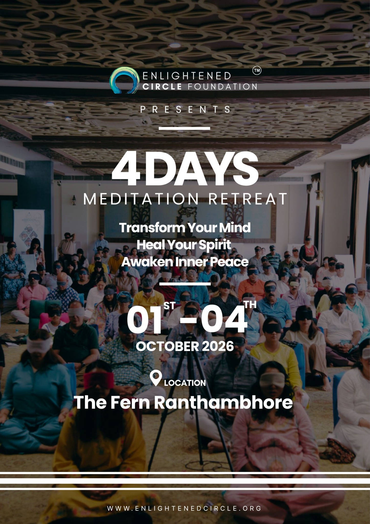 Enlightened Circle Foundation Facebook ad: Four Days. A Lifetime Of Clarity.