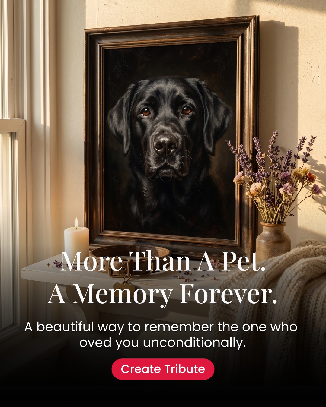 Arts By TinySnap Facebook ad: Custom Portraits for Iconic Pets - FREE Preview