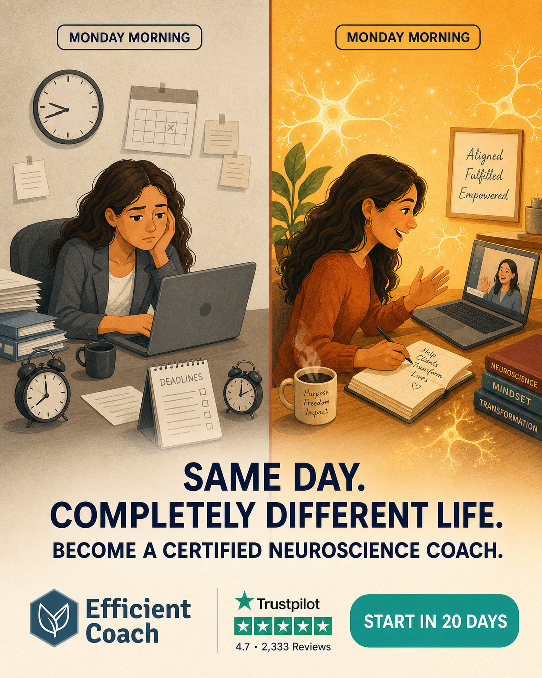 Efficient Coach Facebook ad