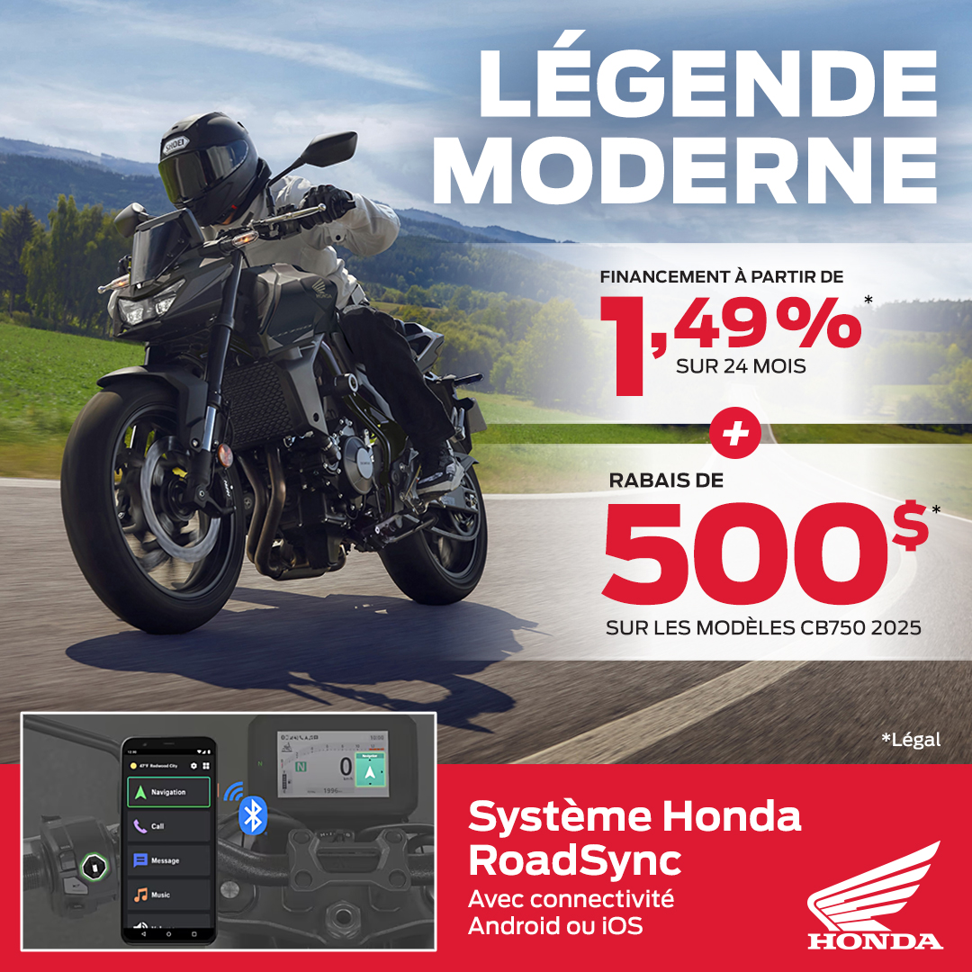 Honda Motorcycles Canada Facebook ad: Rabais en cours!