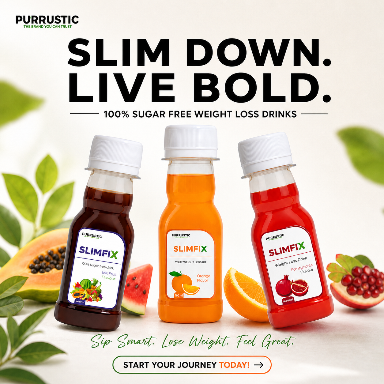 Purrustic Facebook ad: Slimfix - Burn Fat. Feel Light