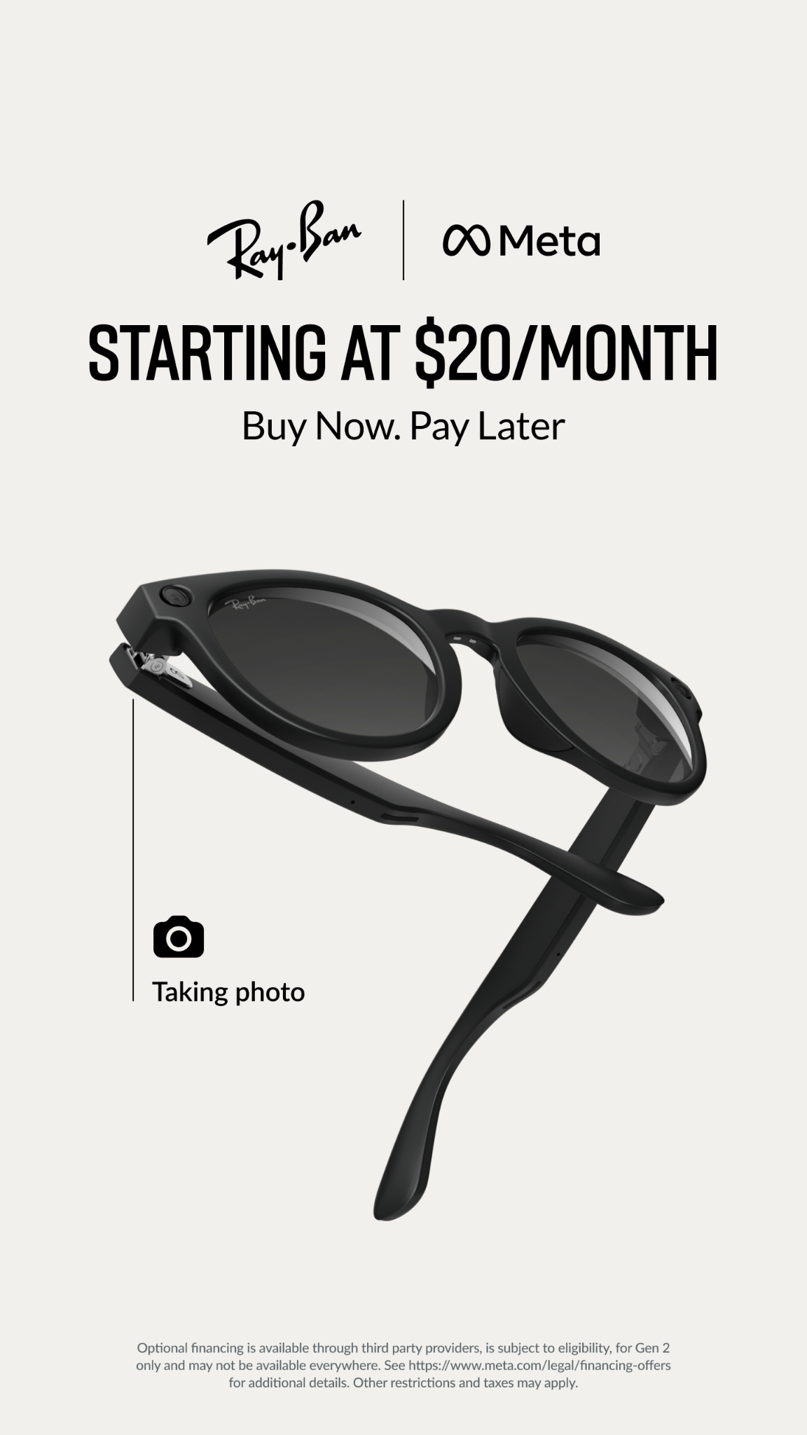 Ray-Ban Meta Facebook ad