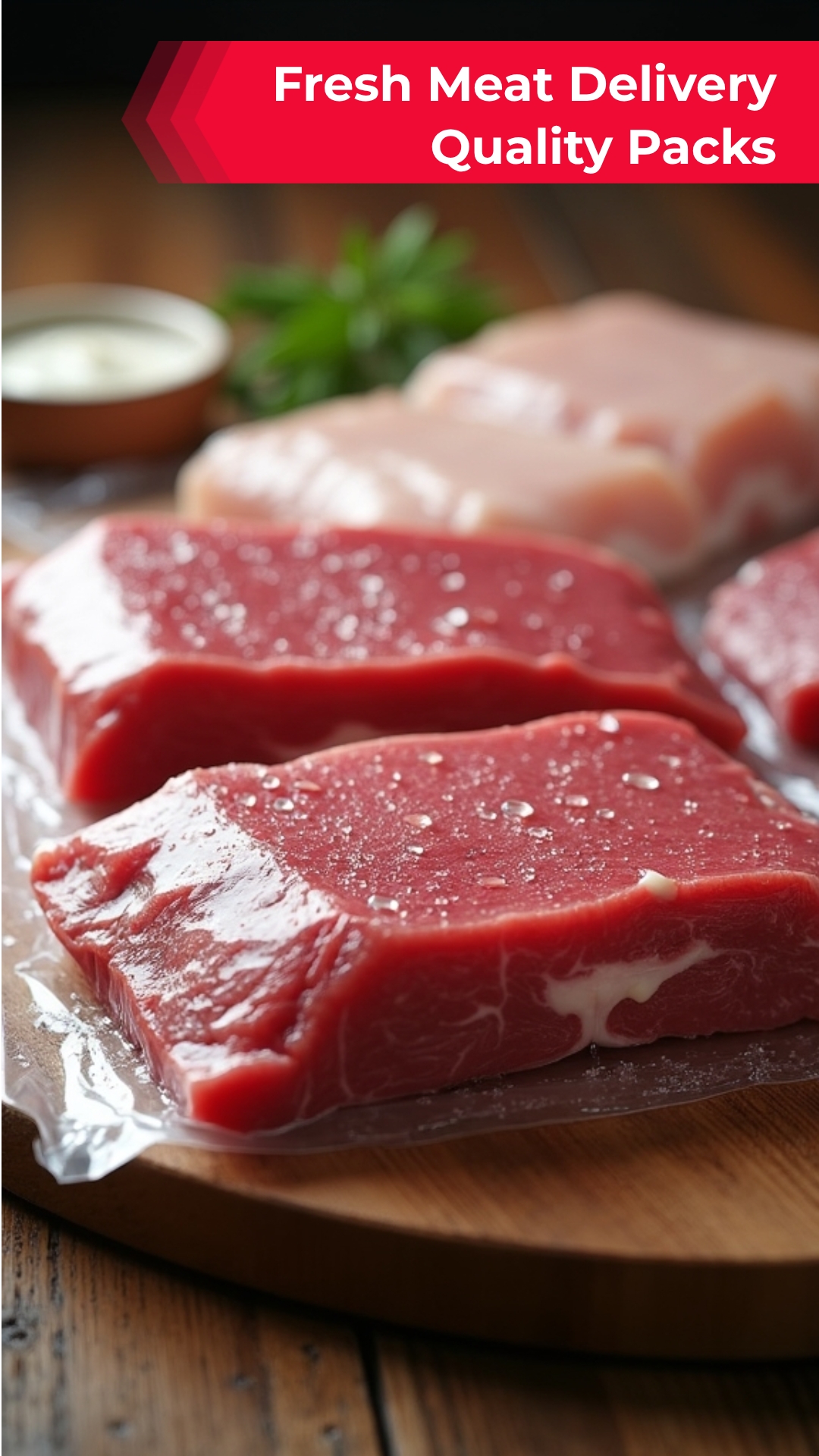 SwiftResults Here Facebook ad: Fresh Meat Delivery Quality Packs!