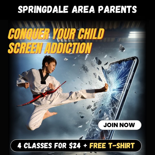 Precision Martial Arts Facebook ad: Conquer Screen Addiction & Unlock Your Child’s Full…