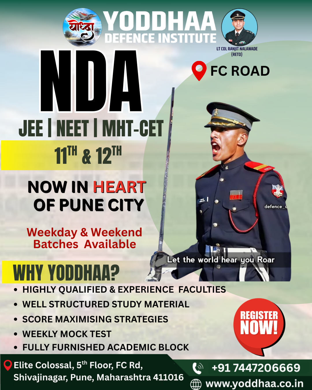 Yoddhaa Fc Road Facebook ad: Yoddhaa Defence Institute | Admissions Open