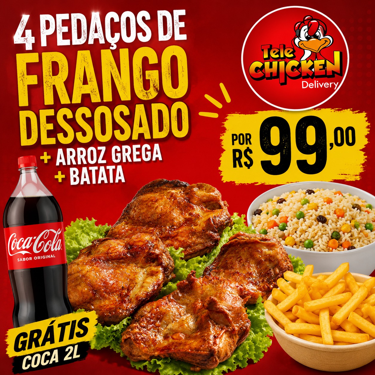 Tele Chicken Delivery Facebook ad: Faça o seu pedido!