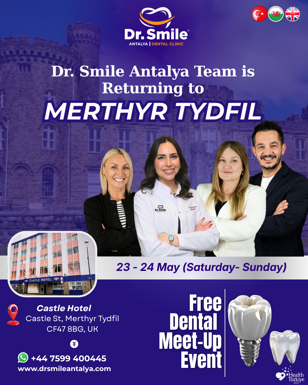 Dr Smile Antalya Dental Clinic Facebook ad: FREE DENTAL MEET-UP!