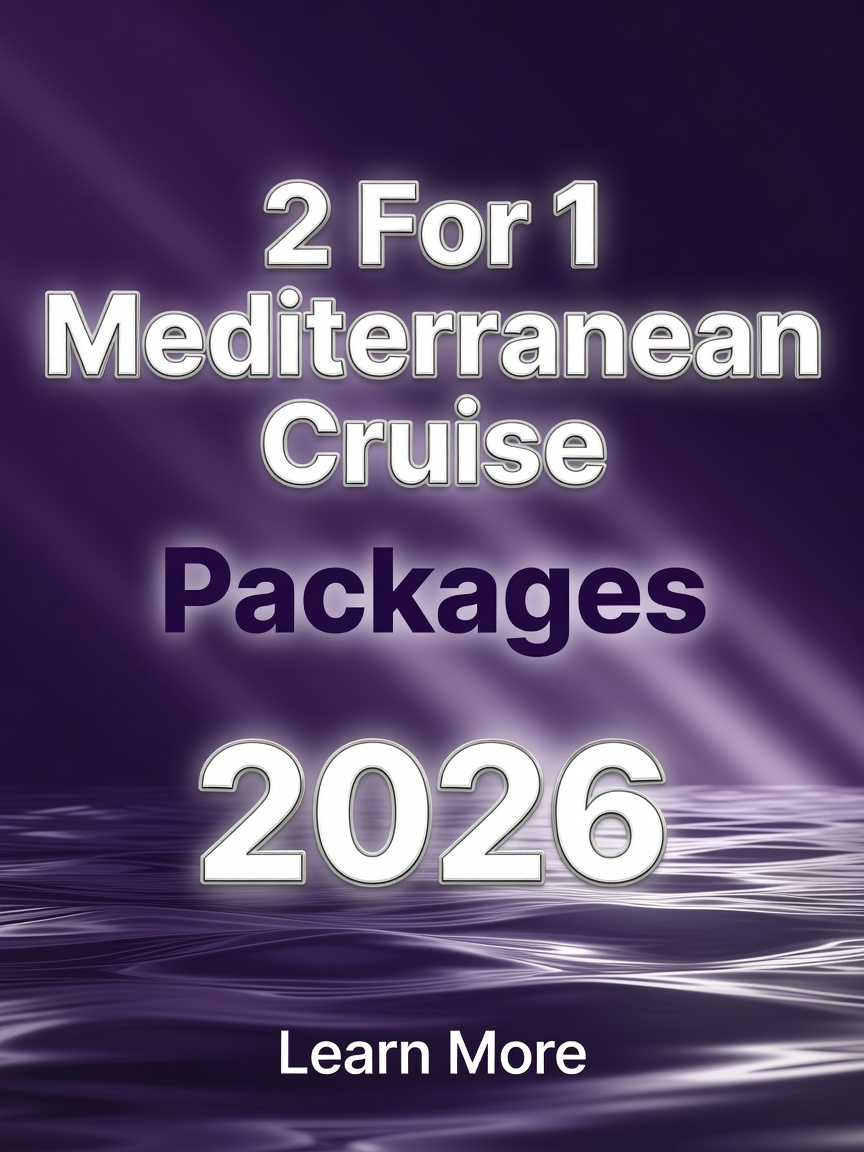 The Daily Explorer Facebook ad: Introduction To 2 For 1 Mediterranean Cruise Packages 2026