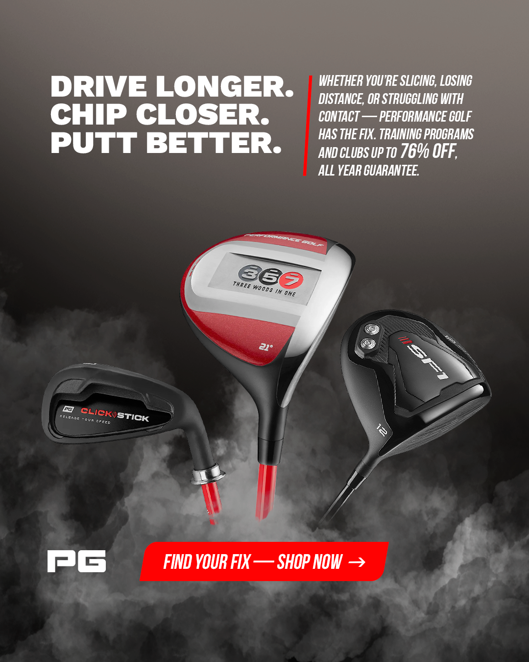 Performance Golf Facebook ad