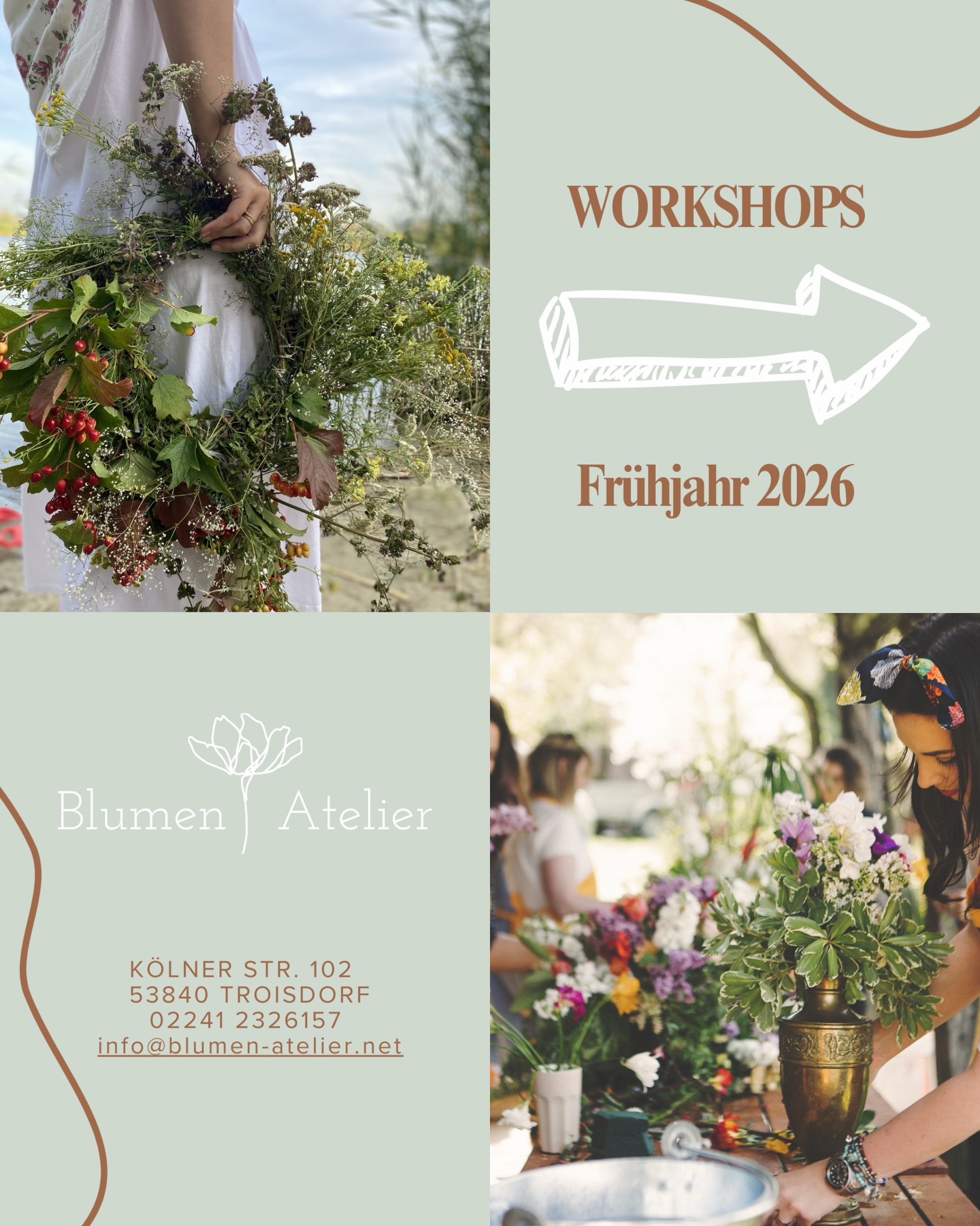 blumenatelier Facebook ad: Gönn Dir eine kreative Auszeit in unserem Atelier!