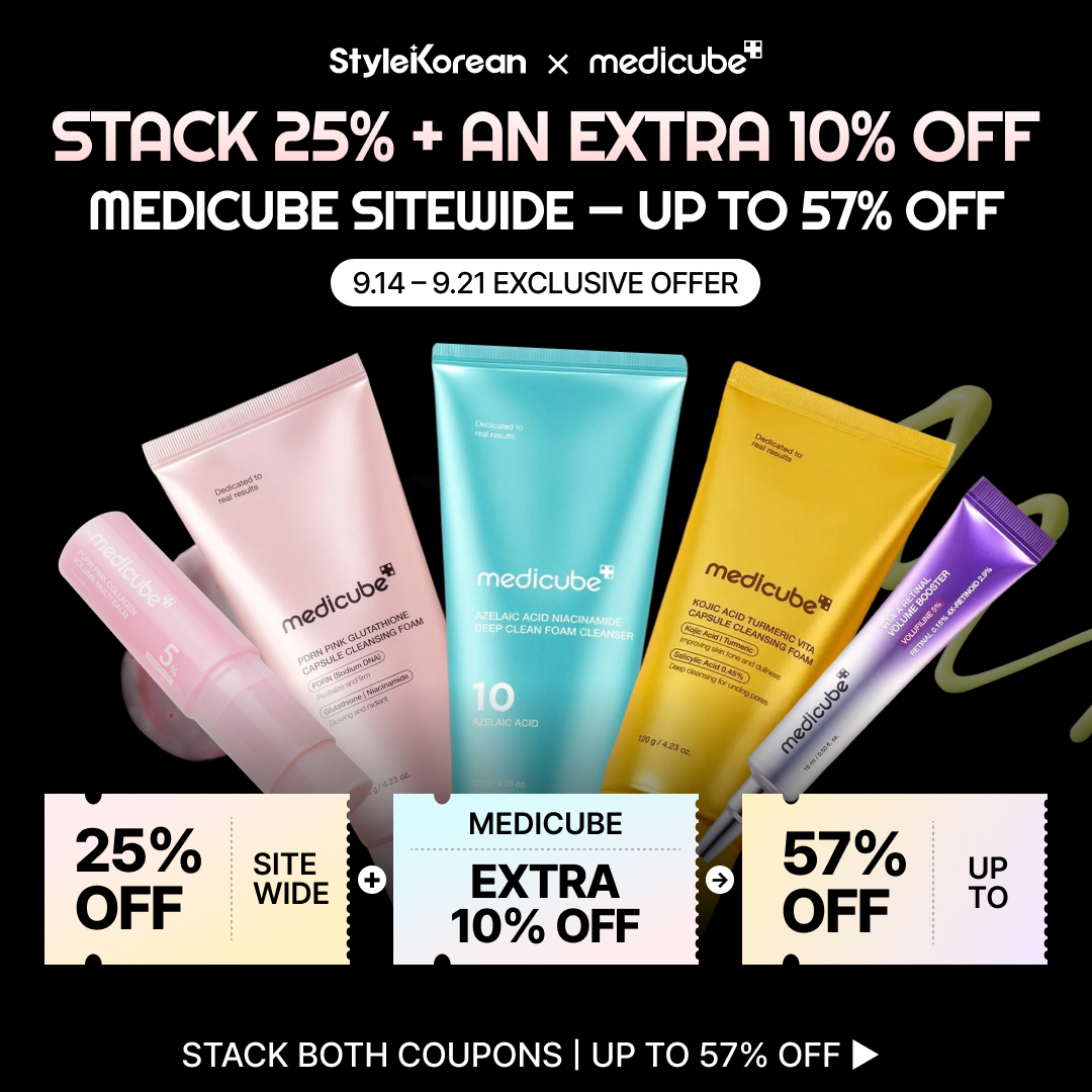 StyleKorean Facebook ad: medicube Sitewide, Up to 57% OFF