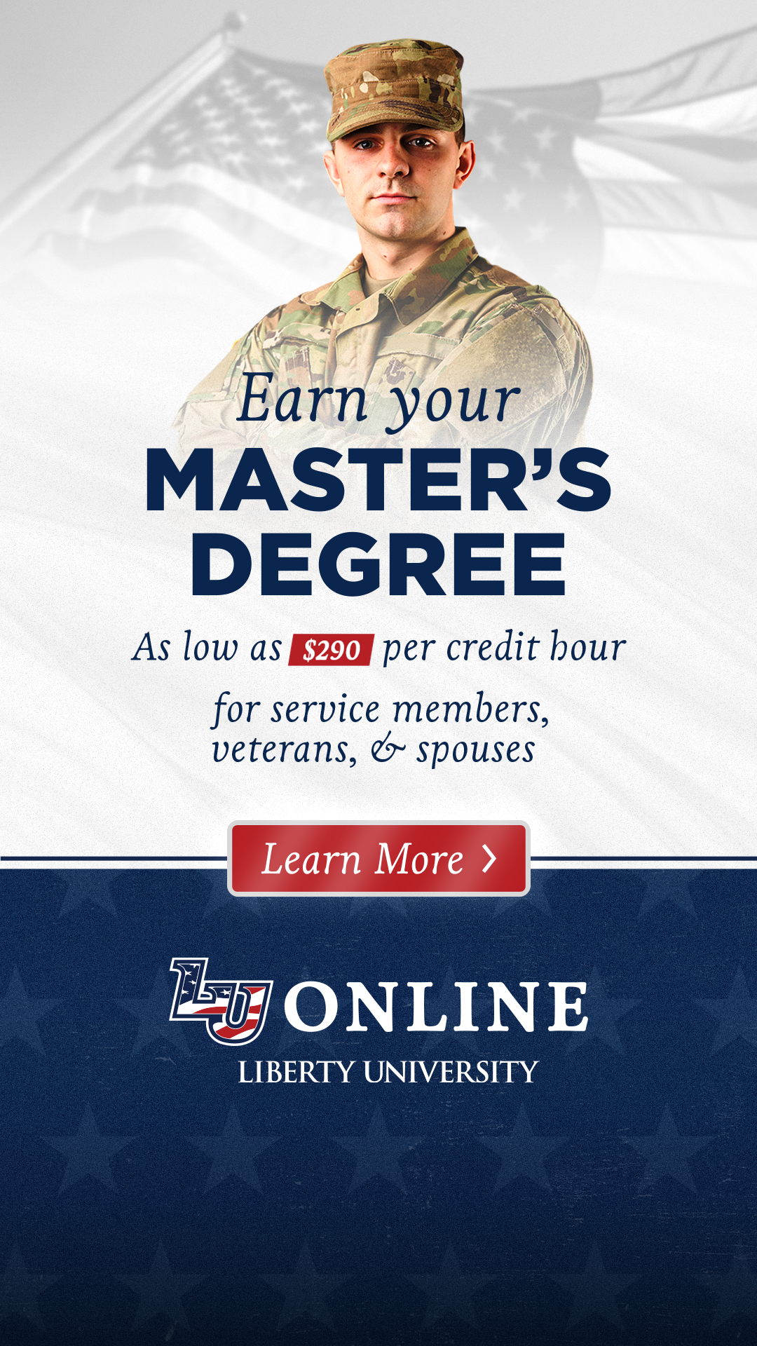 Liberty University Online Programs Facebook ad