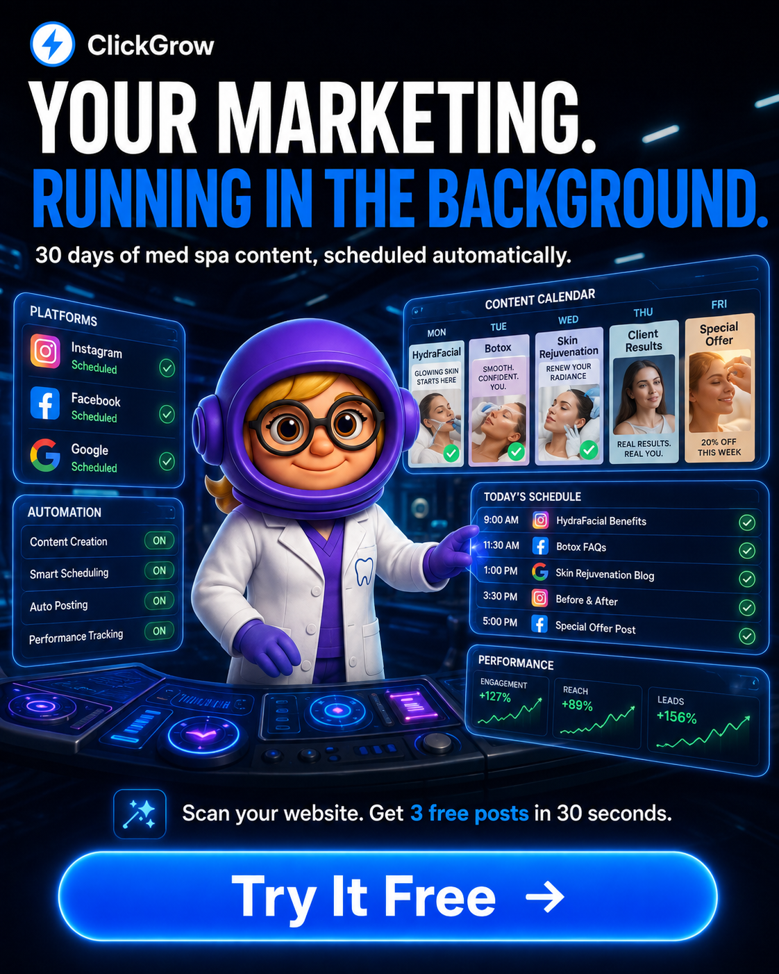 ClickGrow AI Facebook ad