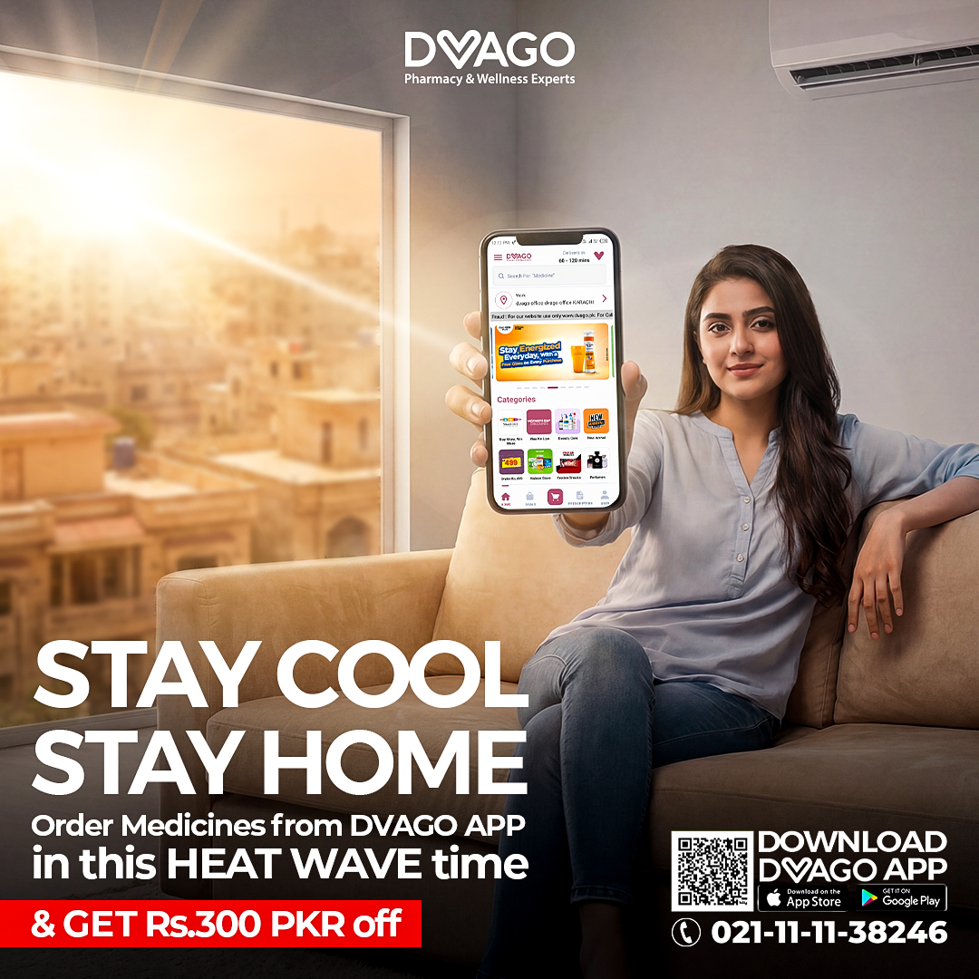 DVAGO Facebook ad: Your Health Essentials, Minus the Heat.