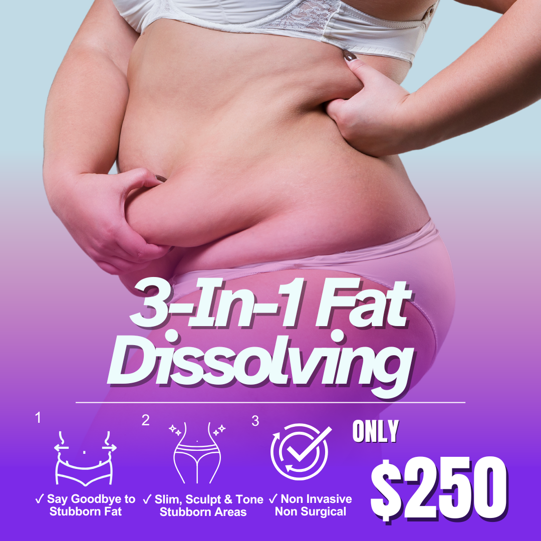 Freezefillglow Facebook ad: 3-in-1 Fat Dissolving NOW $250