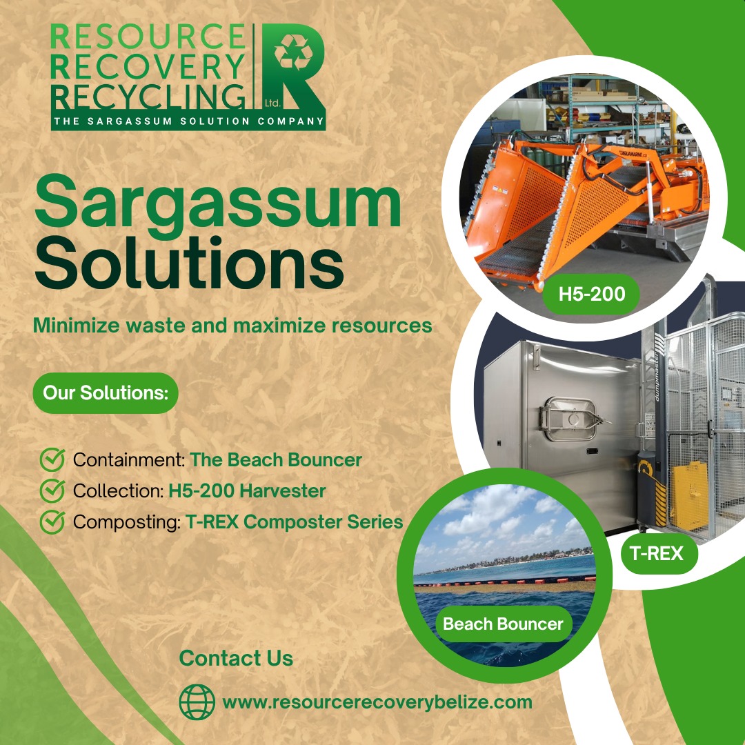 RRR The Sargassum Solution Company Facebook ad: Resource Recovery Belize