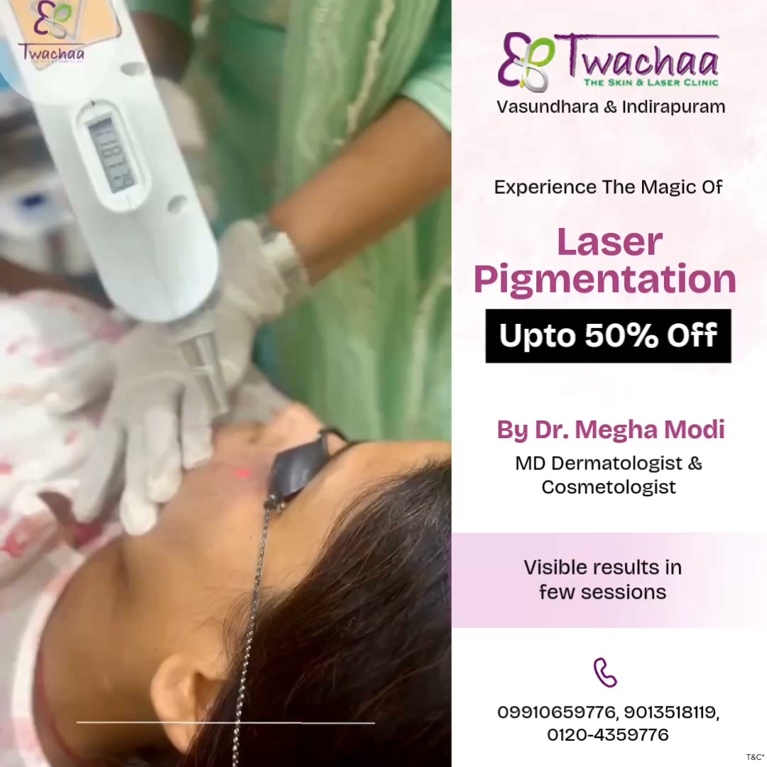Skin Clinic Vasundhara Facebook ad: Dark Spots & Uneven Skin Tone Holding You…