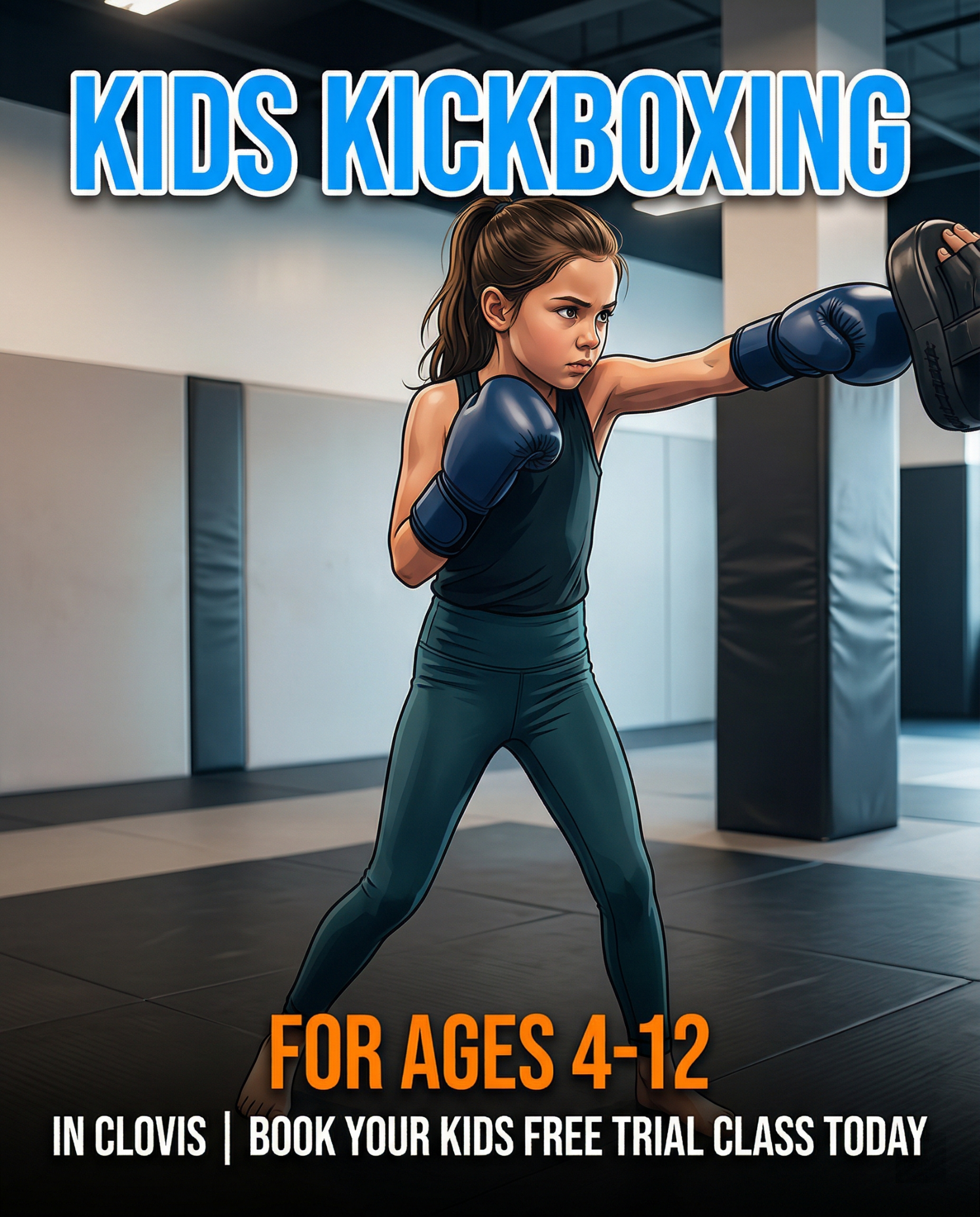 TKE Martial Arts Facebook ad: Free Kids Martial Arts Class in Clovis