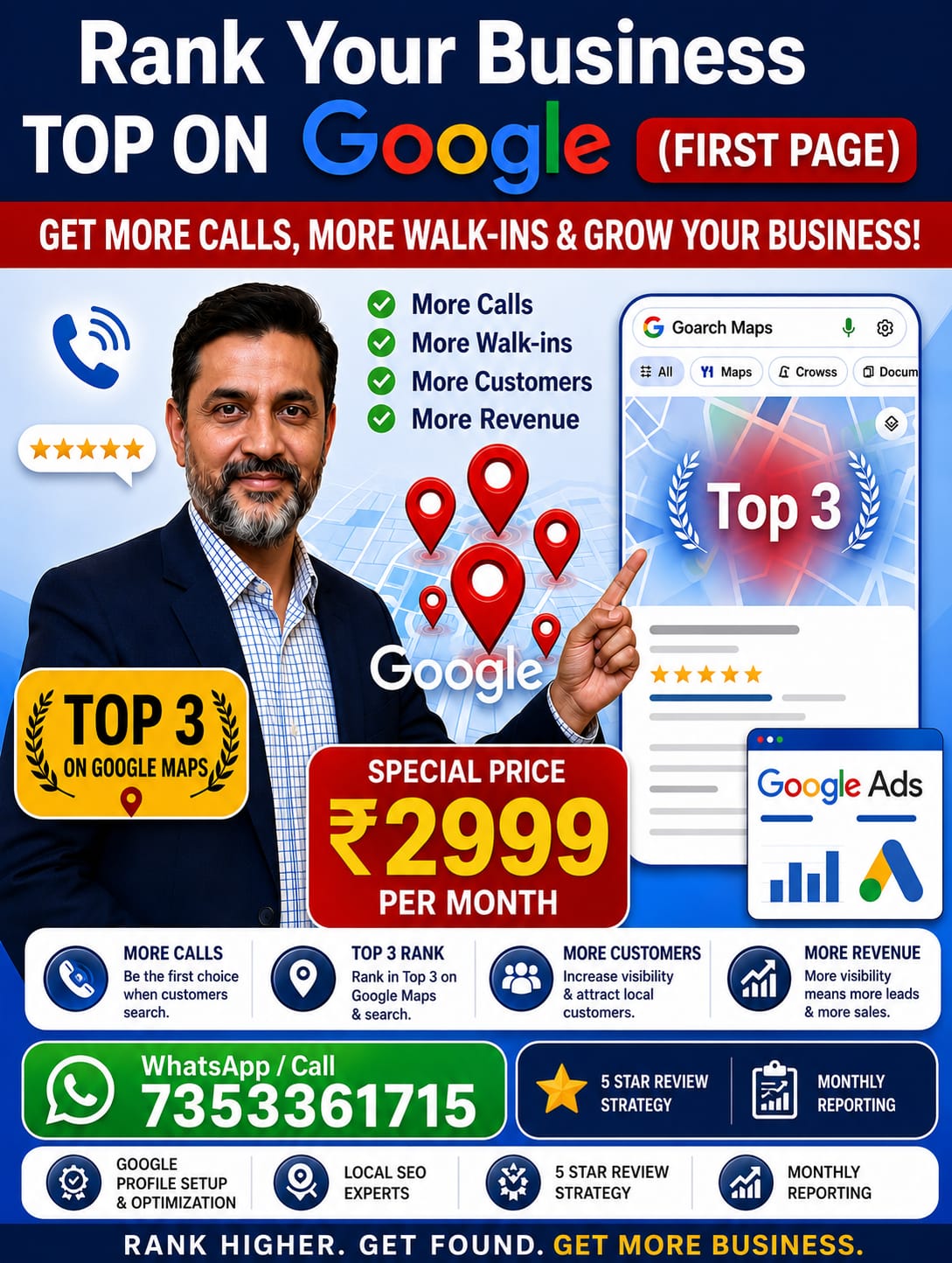 Digitpro Facebook ad: Rank Your Business Top on Google