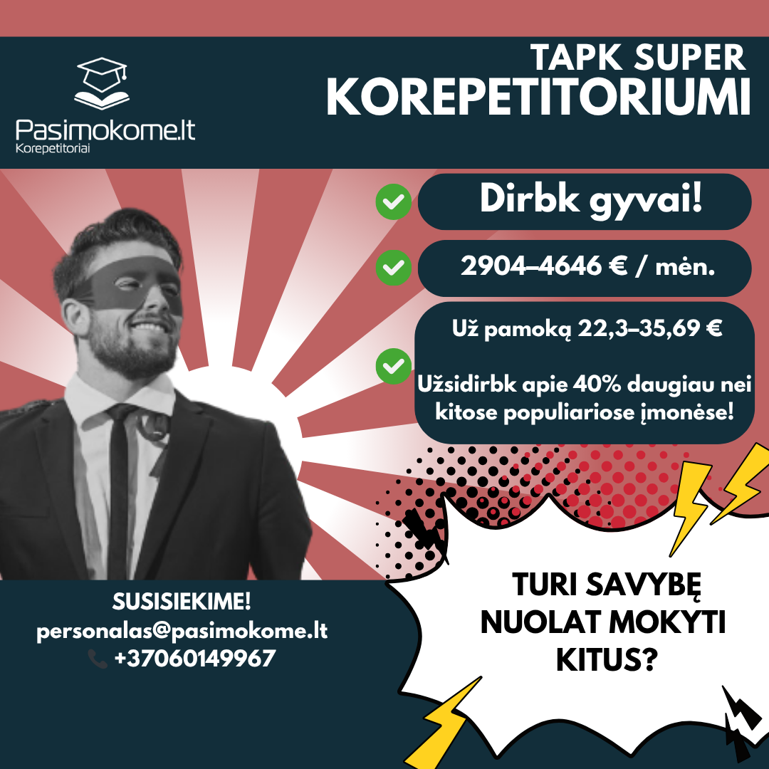 Pasimokome.lt korepetitoriai Facebook ad