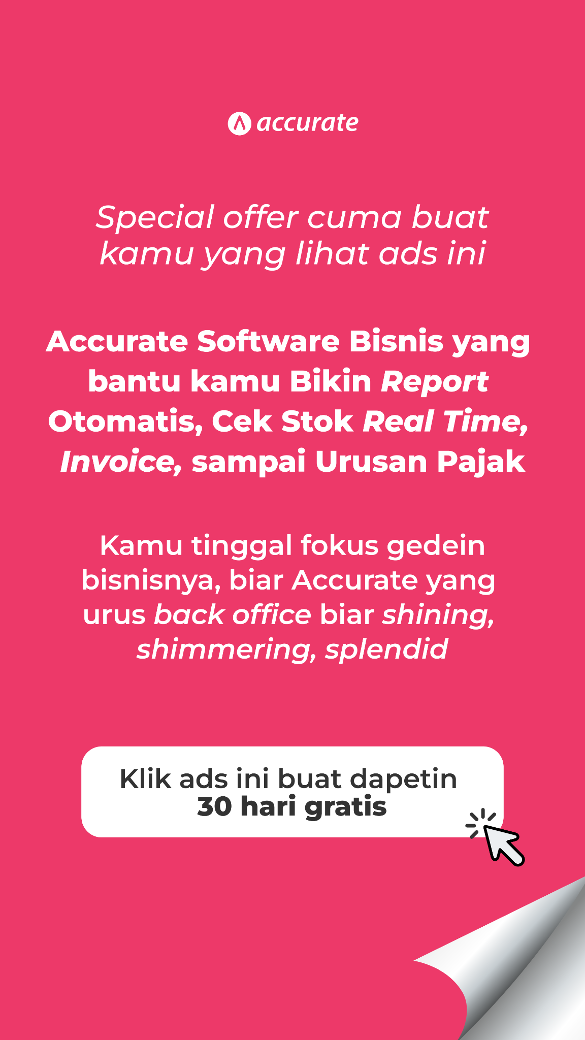 Accurate Software Bisnis Facebook ad