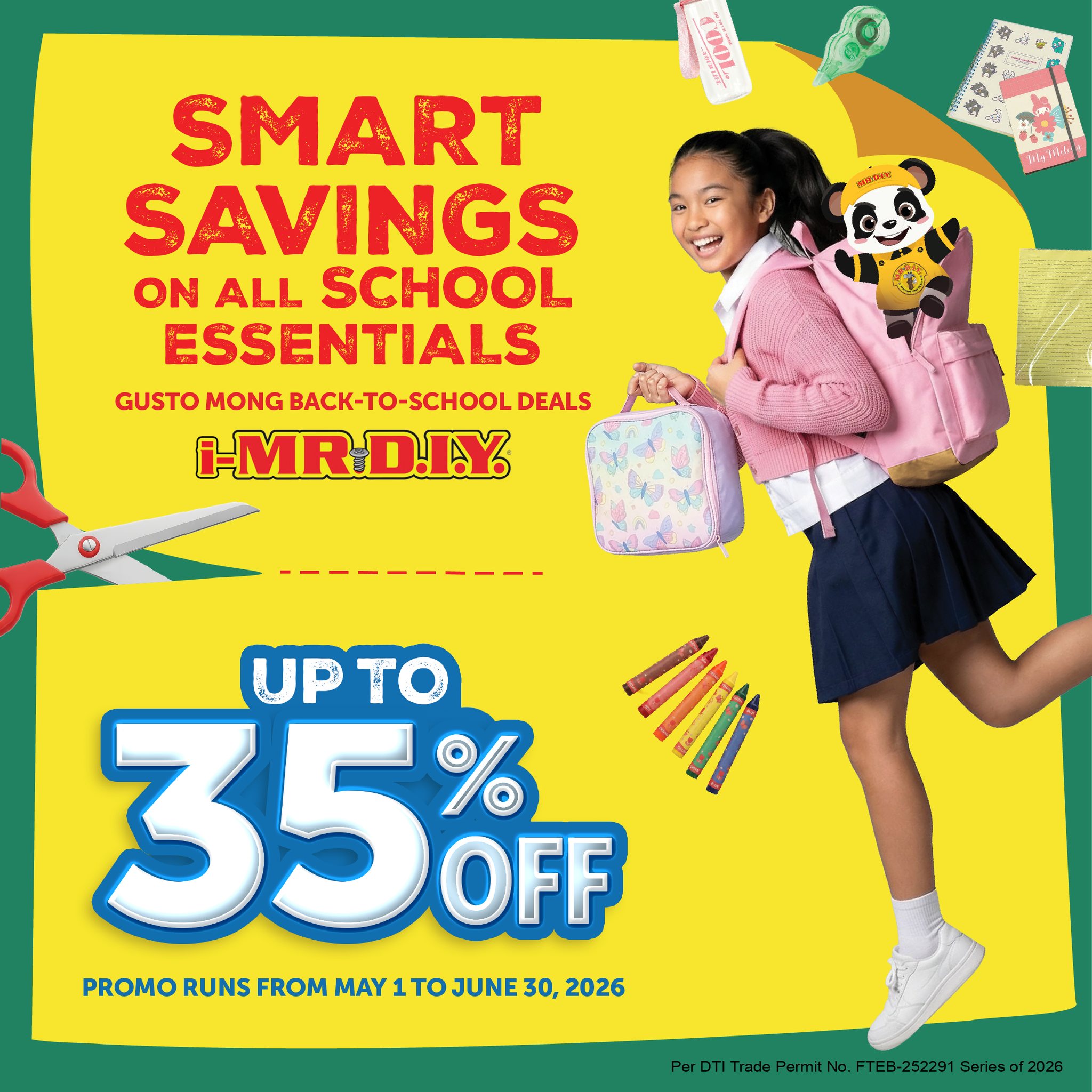 MR DIY Facebook ad: Back-to-school season is here!