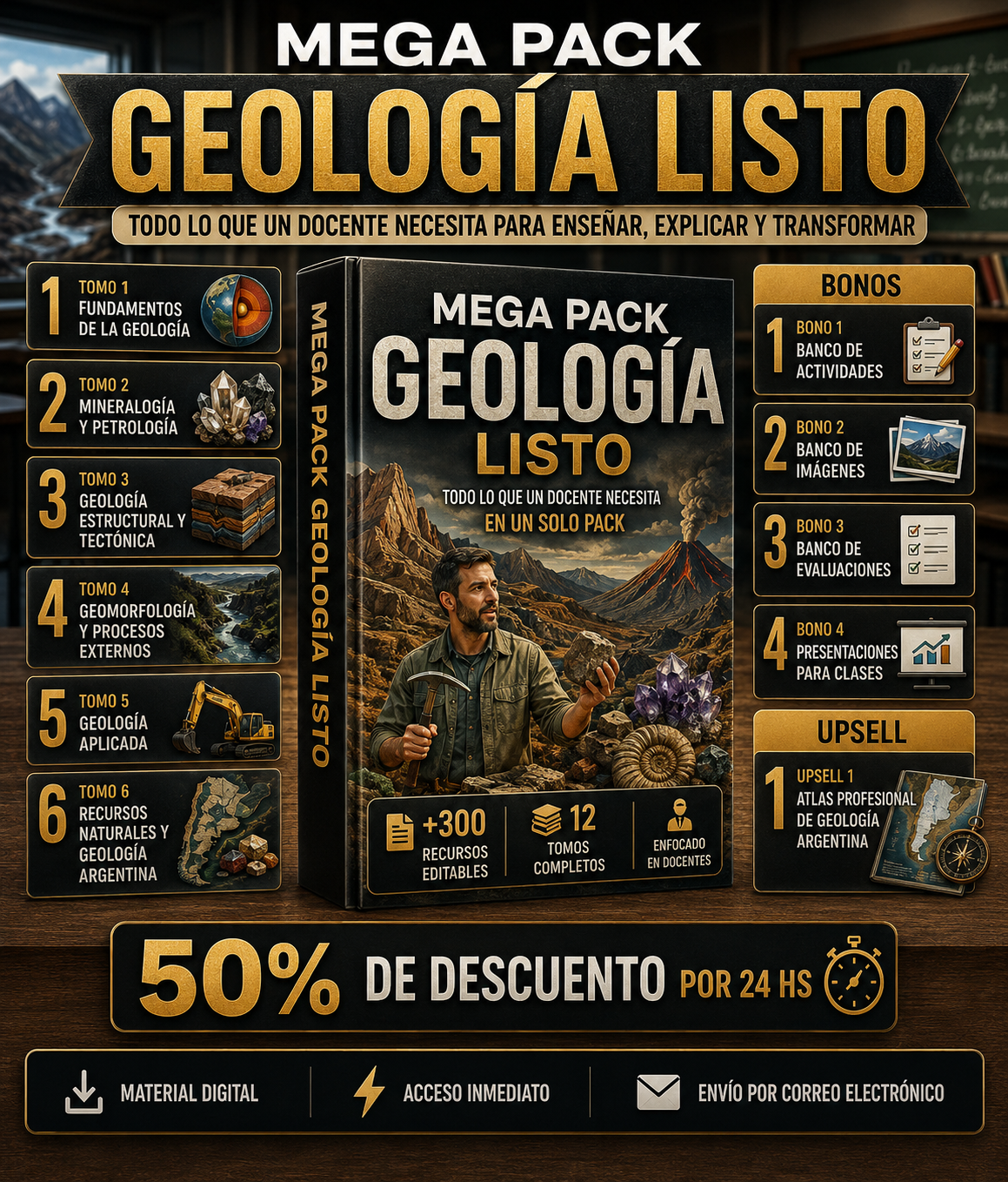 Central Pack Facebook ad: Clases más visuales y claras