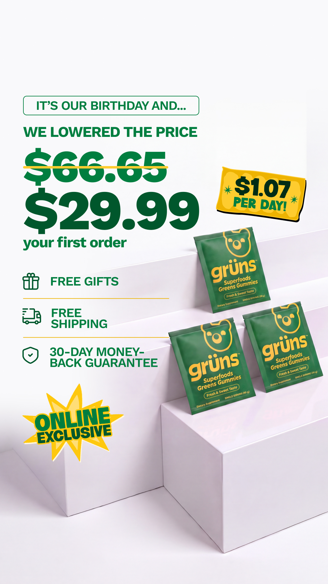 Grüns Facebook ad