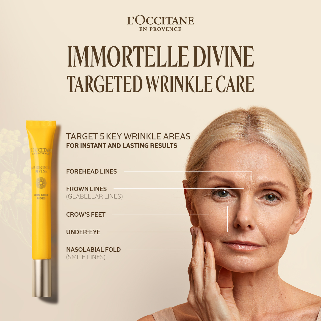 L'OCCITANE en Provence Facebook ad: Targeted Wrinkle Care