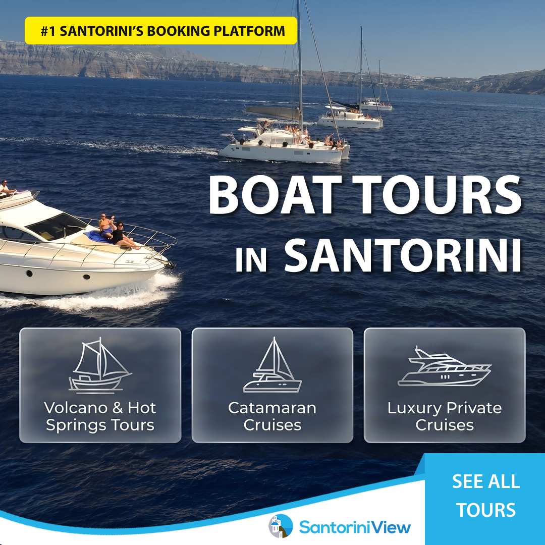 Santorini View Facebook ad: Santorini Boat Tours from 30€