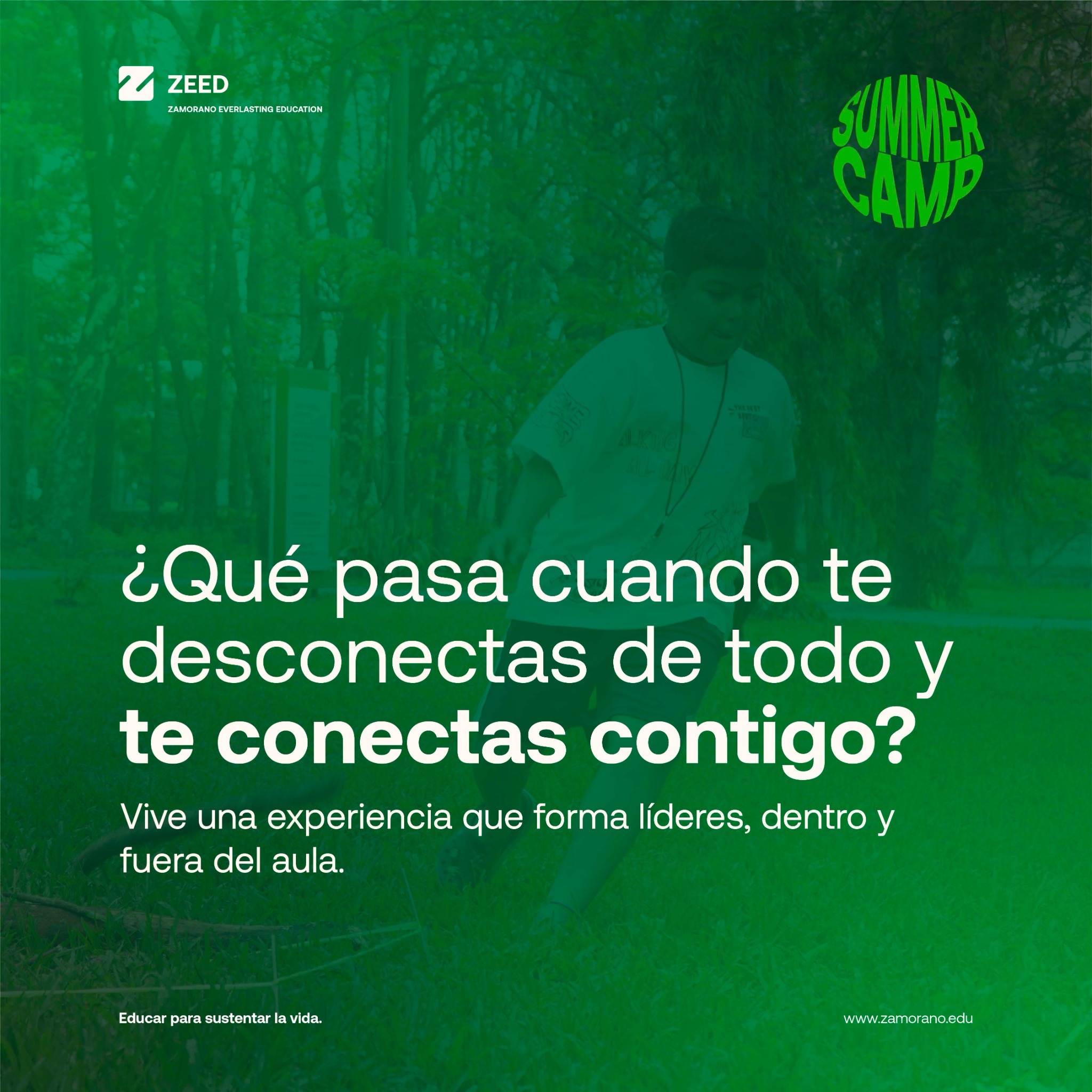 Zamorano Facebook ad: Más que un campamento, una experiencia transformadora