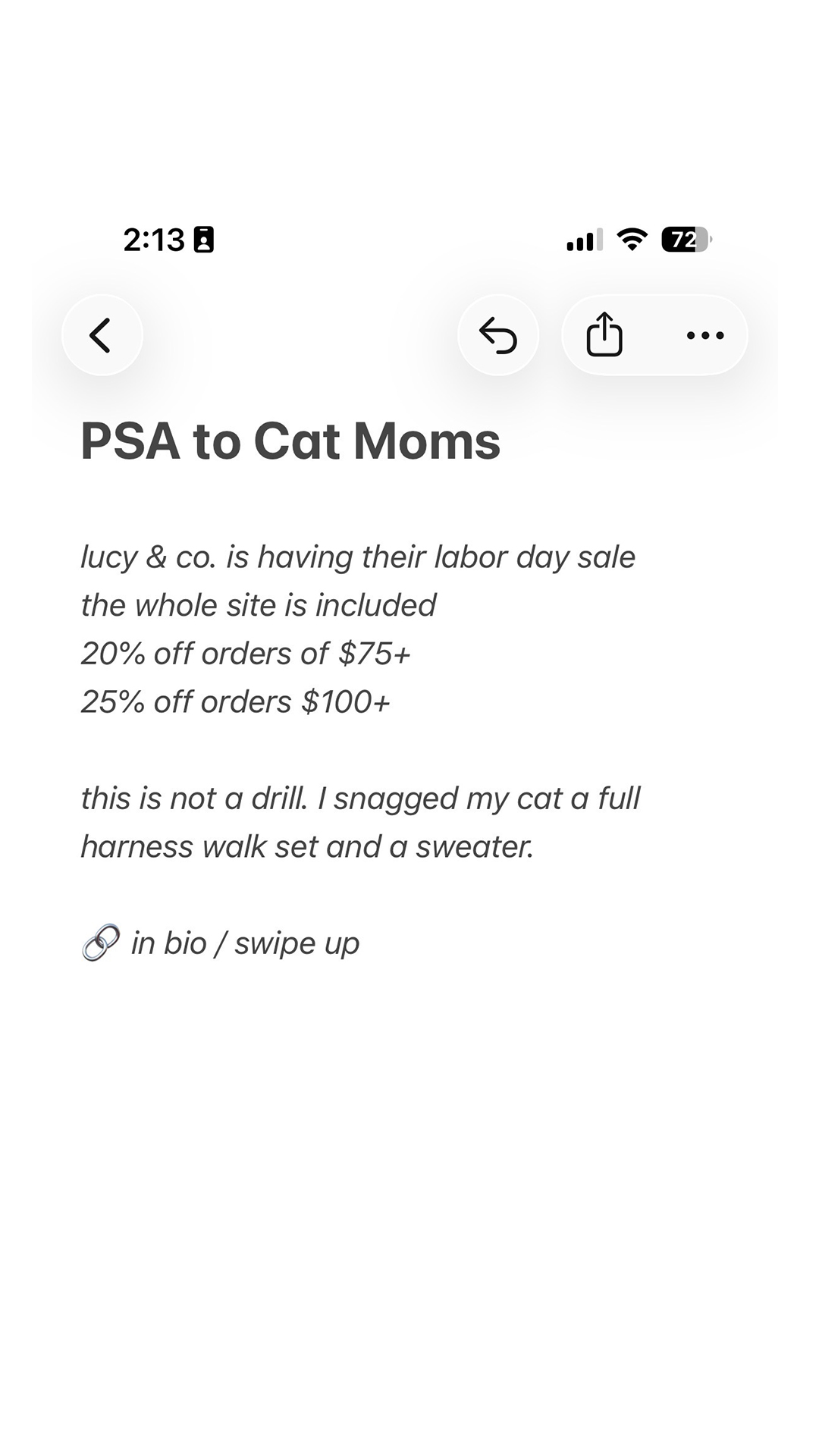 Lucy & Co. Facebook ad