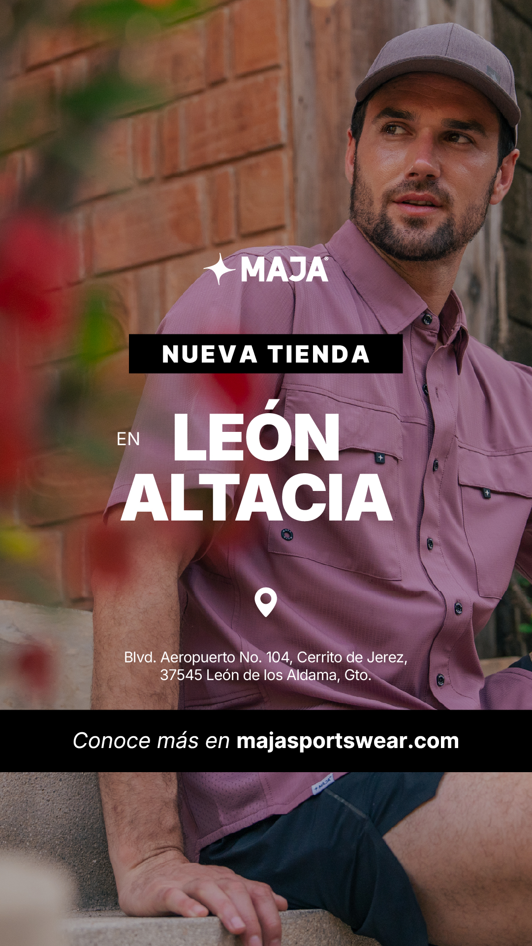 MAJA Sportswear Facebook ad: Nueva tienda MAJA cerca de ti.