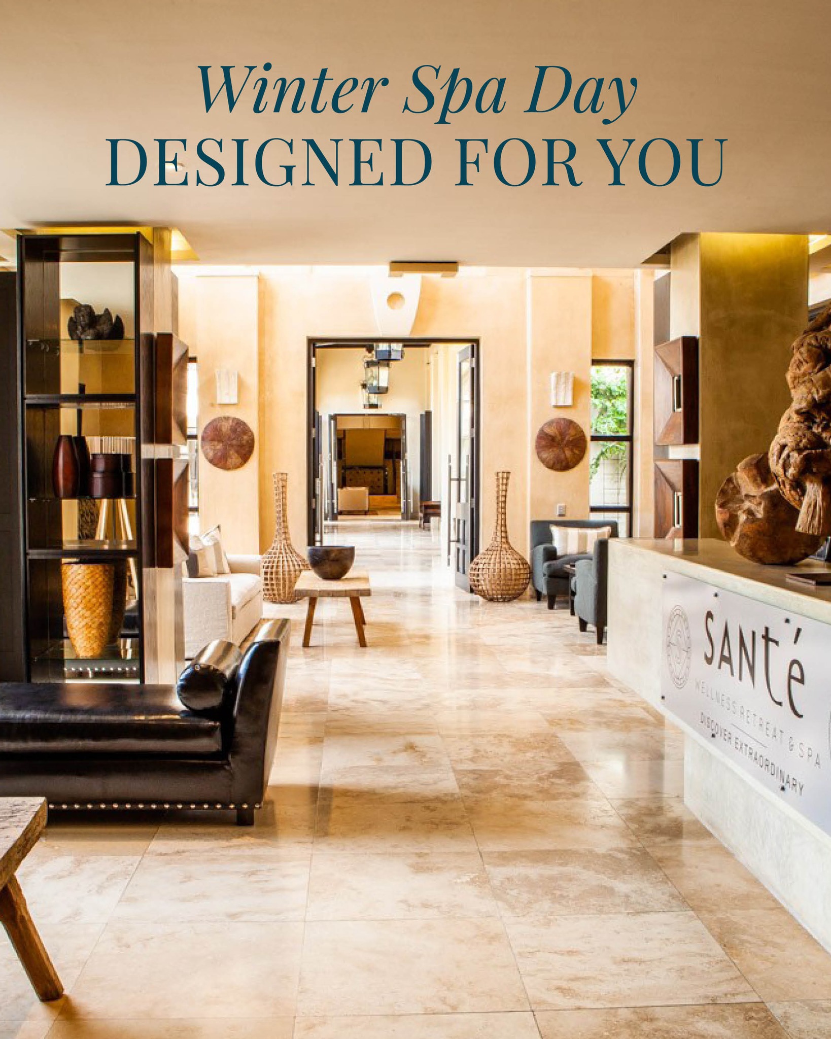 Santé Wellness Retreat & Spa Facebook ad: A Spa Day designed for you!