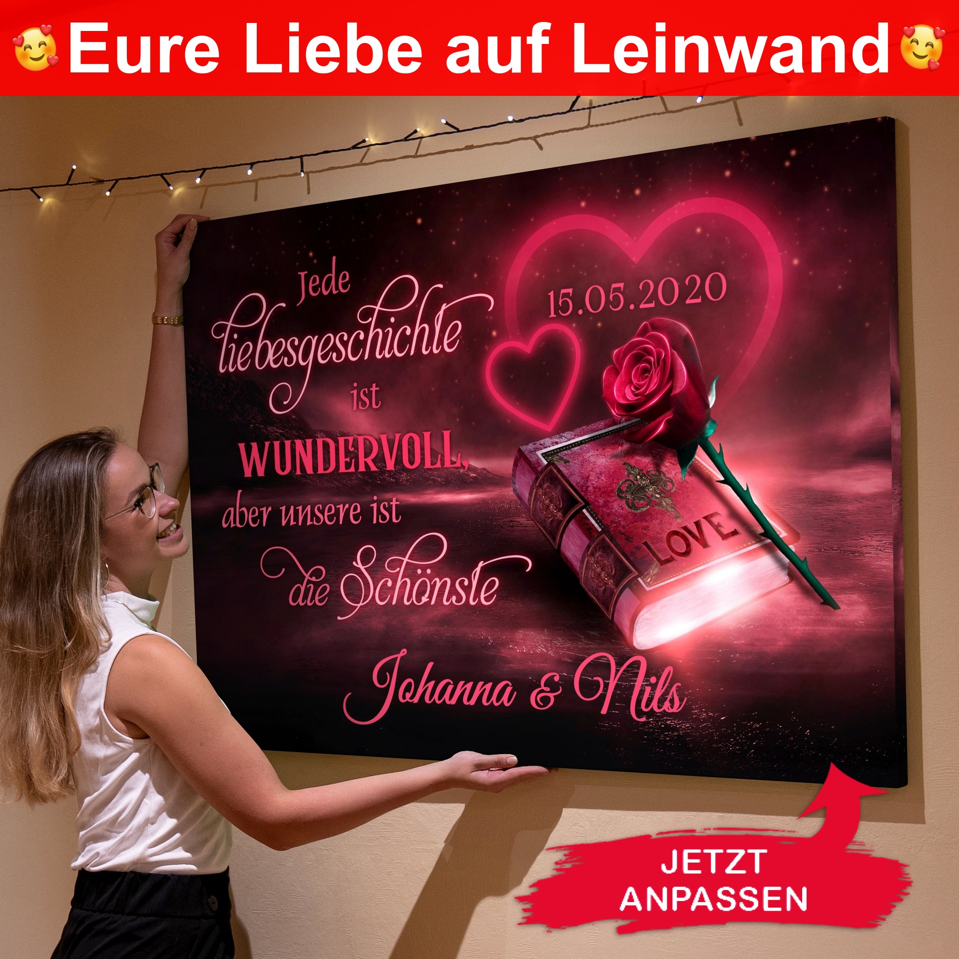 Liebesleinwand Facebook ad
