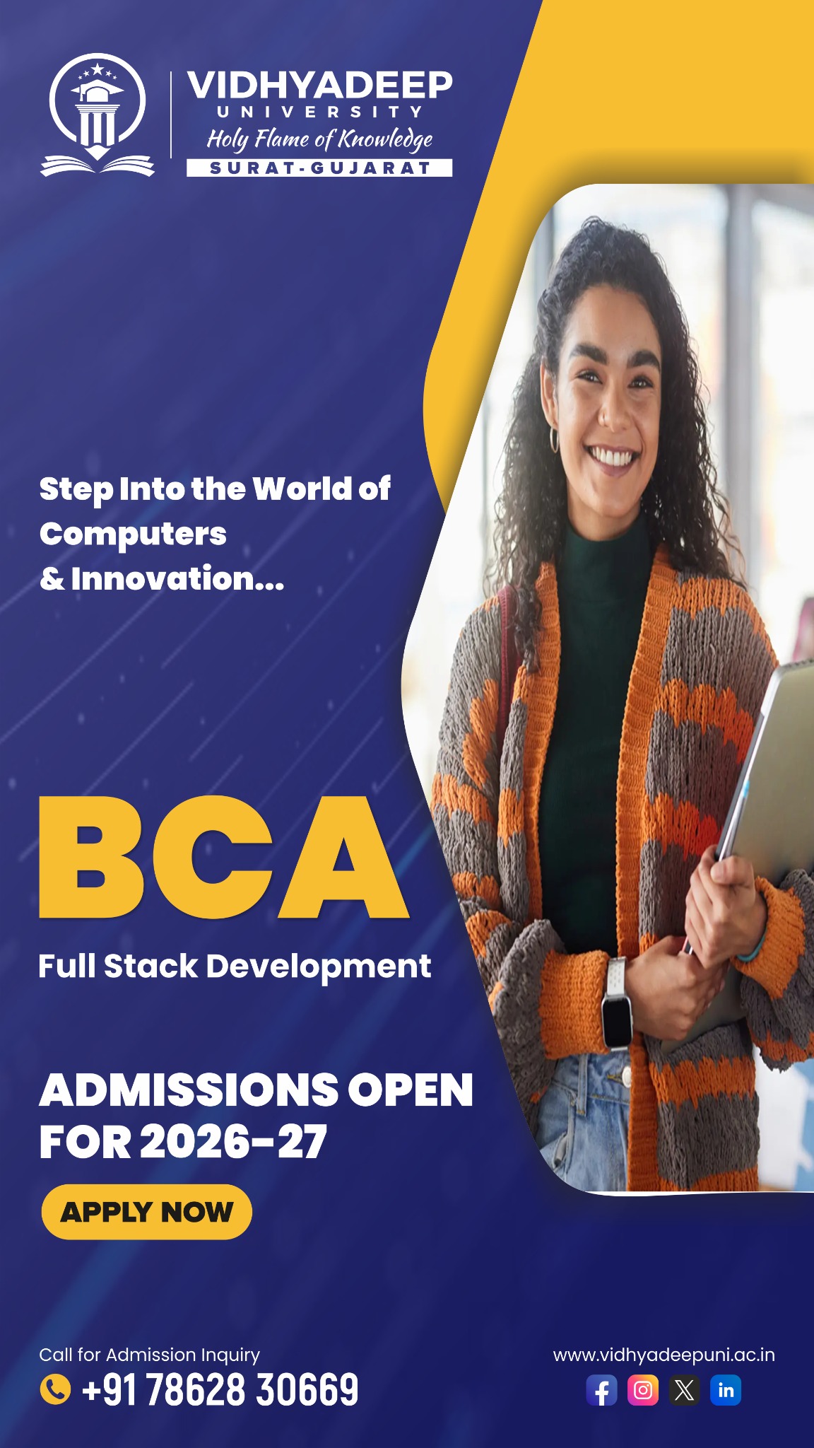 Vidhyadeep University Facebook ad