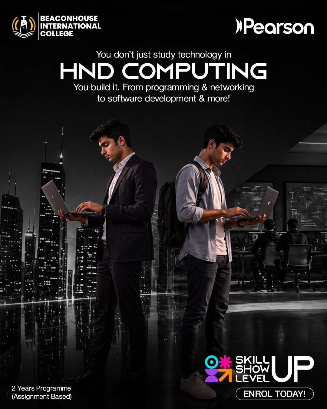 Beaconhouse International College Facebook ad: Enroll in the HND Computing programme, and earn a full UK…