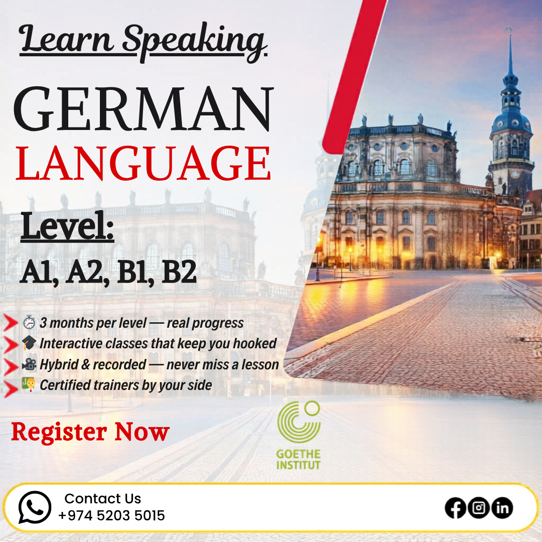 Language Courses in Qatar Facebook ad
