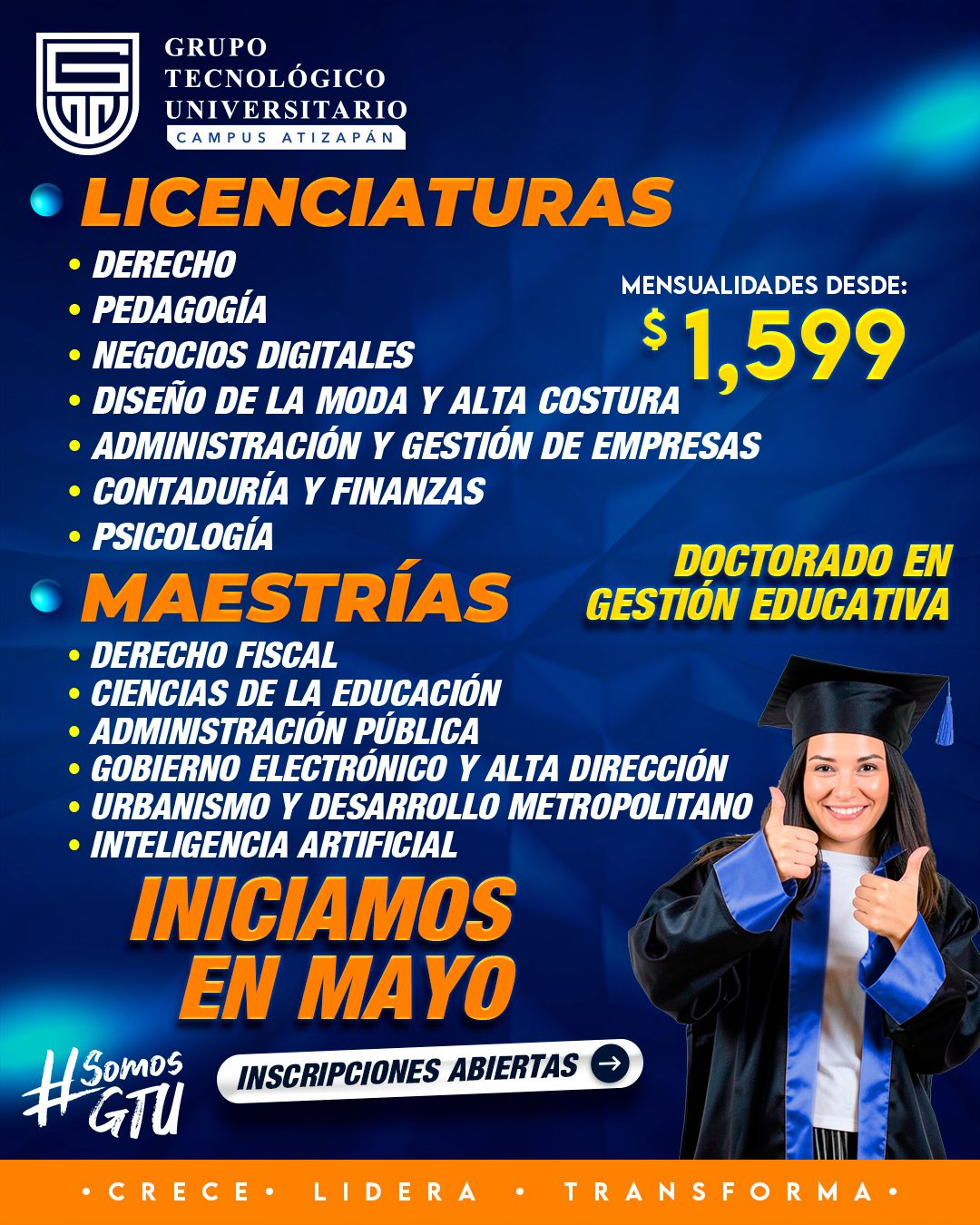 GTU Atizapán Facebook ad: Contáctanos