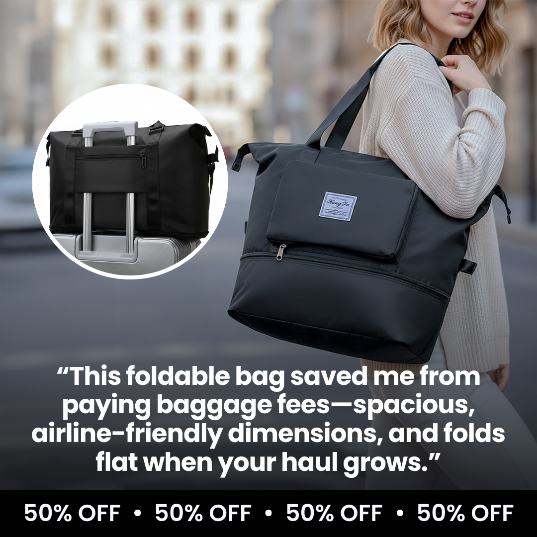 Traveluxe Facebook ad: 50% OFF Best-Selling Travel Bag