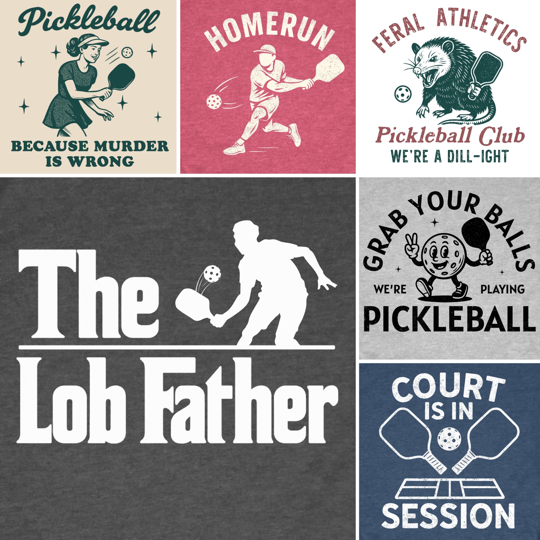 DillyPop Pickleball Facebook ad: Up to 30% OFF Pickleball Tees!