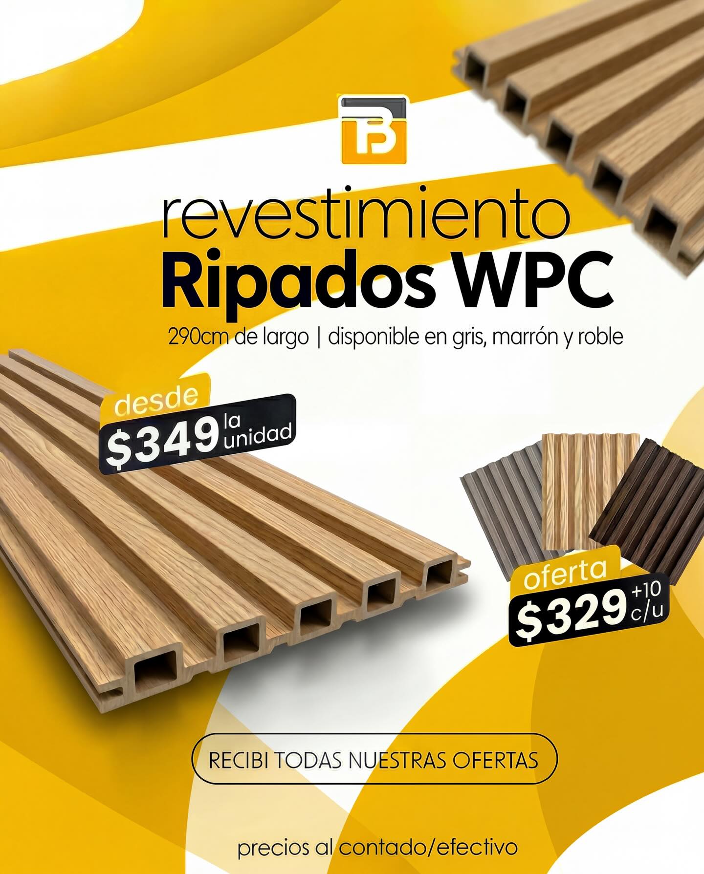 Carpinteria Batista Facebook ad: Revestí tus espacios sin complicarte